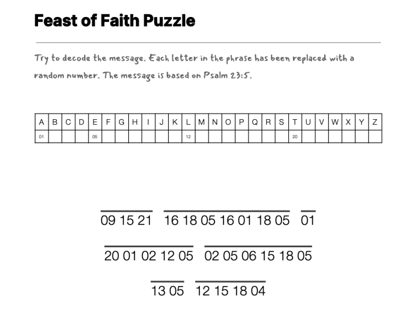 Never-Ending Forgiveness cryptogram